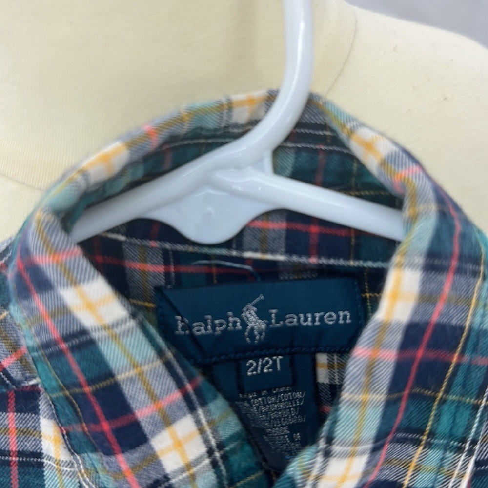 Ralph Lauren Button Boys Dress Shirt 2t - Picture 4 of 4